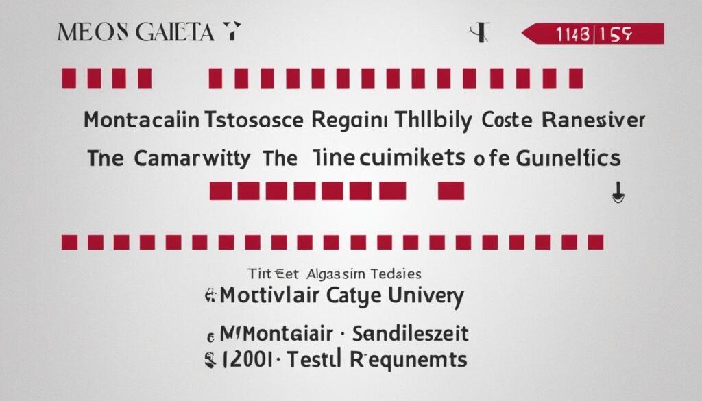 montclair state university standardized test scores